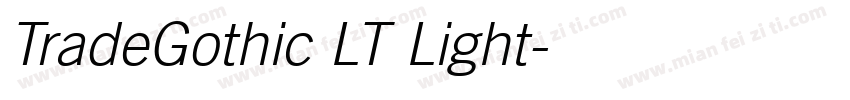 TradeGothic LT Light字体转换